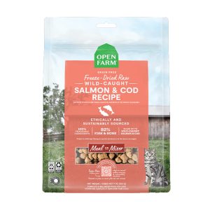 Open Farm Freeze Dried Raw Salmon & Cod Morsels Dry Cat Food 99G